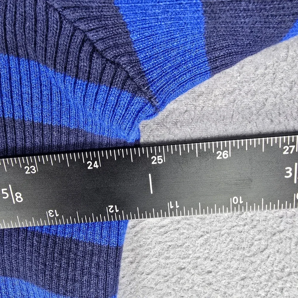 Polo Ralph‎ Lauren Sweater Mens 2XL Blue Striped Cotton Cashmere Pullover NWT
